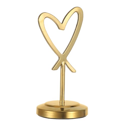 NUOBESTY Liebesausstellungsständer Namenskartenhalter Für Den Hochzeitstisch Memohalter-clip Büro-memo-halter Kartenhalter Platzieren Bildhalter Memo-clip Golden Rostfreier Stahl von NUOBESTY
