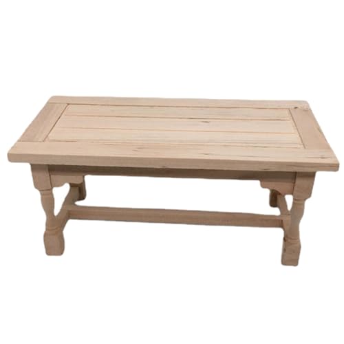 NUOBESTY Maßstab Holz Esstisch Unbehandeltes Holz für Spiel und Puppenhaus Zubehör von NUOBESTY