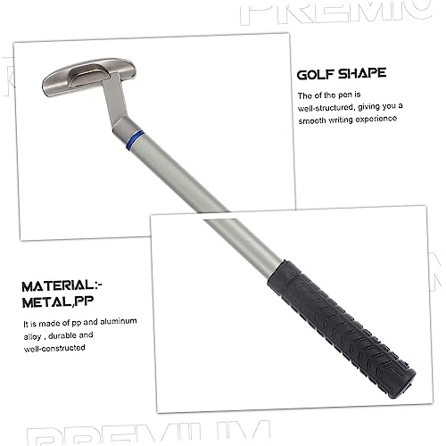 NUOBESTY Metal Golfing Ballpoint Pen Kreativer Golfclub Kugelschreiber aus Metall und PP Schreibgerät für Büro und Robust und Verschleißfest Teilig für Golf Fans von NUOBESTY