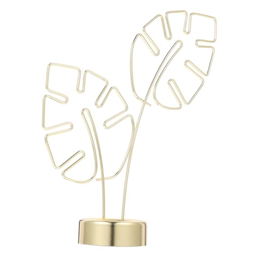 NUOBESTY Metall Kartenhalter Tisch Notizclip Monstera Design Goldfarbig mit Sockel für Memo Fotos Tischdekoration Hochzeit Büro Zuhause Vielseitiger Desktop Karten und Zettelhalter NUOBESTY Metall Kartenhalter Tisch Notizclip Monstera Design Goldfarbig mit Sockel für Memo Fotos Tischdekoration Hochzeit Büro Zuhause Vielseitiger Desktop Karten und Zettelhalter von NUOBESTY