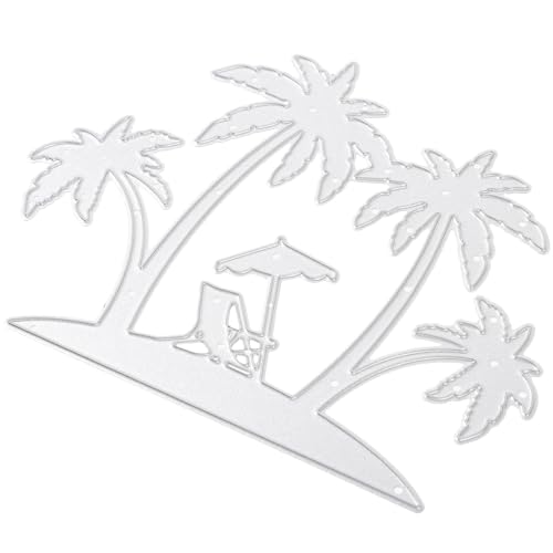 NUOBESTY Metall stanzform Kokosnussbaum Strandmotiv Langlebig Wiederverwendbar für DIY Grußkarten Scrapbooking Papierkunst von NUOBESTY