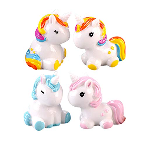 NUOBESTY Mini-Einhorn-Figuren: 4 Stück Harz Einhorn Kuchen Topper Kuchen Dekoration - Miniatur-Feengarten Ornamente für DIY Mikro-Landschaft Terrarium Handwerk Ornament Zubehör NUOBESTY Mini-Einhorn-Figuren: 4 Stück Harz Einhorn Kuchen Topper Kuchen Dekoration - Miniatur-Feengarten Ornamente für DIY Mikro-Landschaft Terrarium Handwerk Ornament Zubehör von NUOBESTY