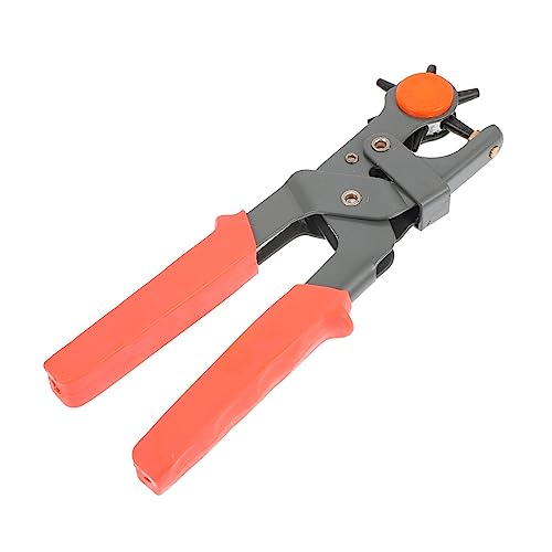NUOBESTY Multifunktionale Lochzange für Leder und Ergonomische Kraftsparende Lochstanze für Gürtel Bastelprojekte Langlebiger Hochkohlenstoffstahl Geeignet für DIY Handarbeiten von NUOBESTY