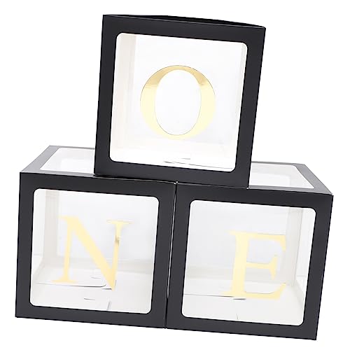 NUOBESTY One Buchstaben Ballonboxen für Erste Geburtstagsfeier Dekoration für Babypartys Transparente Boxen für Unvergessliche Einfach Aufzubauen für Drinnen und Draußen von NUOBESTY