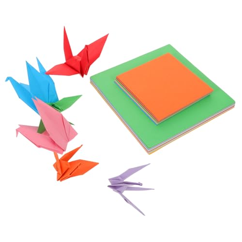 NUOBESTY Origami Papier Doppelseitig Buntes Faltpapier für Vielfarbige DIY Bastelbögen Leichtes Falten für Kindergarten Schulprojekte Fantasievolles Papierfalten von NUOBESTY