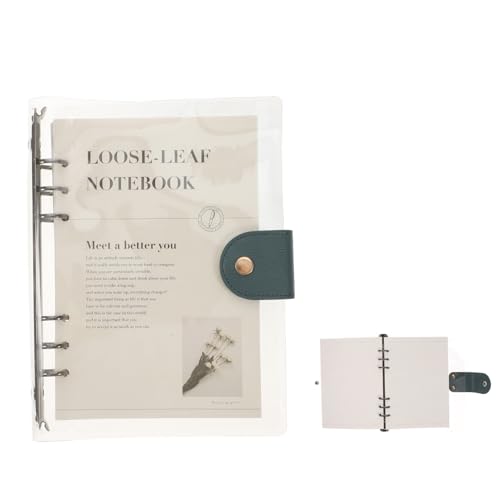 NUOBESTY PVC Transparentes Notizbuch Ersatzseiten Liniert Lose Ringbuch Nachfüllbar Tragbar für Studenten und Kreatives Planen NUOBESTY PVC Transparentes Notizbuch Ersatzseiten Liniert Lose Ringbuch Nachfüllbar Tragbar für Studenten und Kreatives Planen von NUOBESTY