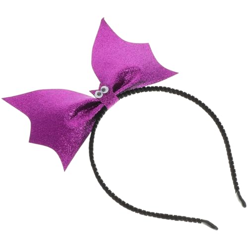 NUOBESTY Pailletten-Fledermaus-Stirnband – Halloween-Fledermaus-Haarreif Kostüm-Accessoire Performance-Haarband Für Partys Cosplay Und Verkleidungen Violett von NUOBESTY