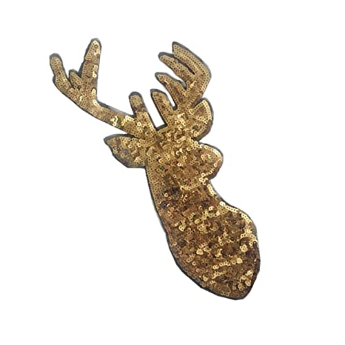 NUOBESTY Einzigartiger Hirsch-stickerei-aufnäher Hautfreundliches Material Dekorative Nähapplikation Für Damen- Und Kinderkleidung Farbe Gold NUOBESTY Einzigartiger Hirsch-stickerei-aufnäher Hautfreundliches Material Dekorative Nähapplikation Für Damen- Und Kinderkleidung Farbe Gold von NUOBESTY