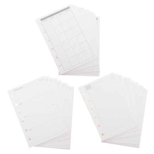 NUOBESTY Planer Nachfüllsets Liniertes Nachfüllpapier Ringbuch Einlagen für Tages- Wochen Monatsplaner mit Dickem Glattem Papier für Binder Notizbücher NUOBESTY Planer Nachfüllsets Liniertes Nachfüllpapier Ringbuch Einlagen für Tages- Wochen Monatsplaner mit Dickem Glattem Papier für Binder Notizbücher von NUOBESTY