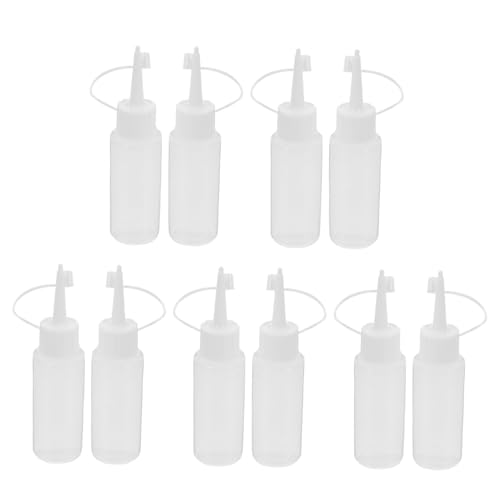 NUOBESTY Plastikflasche Tipp Dosieren Applikatorflasche Mit Schmaler Spitze Quetschflasche Mit Feiner Spitze Farbstoffflaschen Applikatorflaschen Spender Weiß Ldpe von NUOBESTY