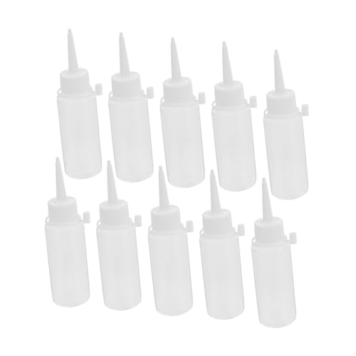 NUOBESTY Plastikflasche dosieren Basteln Quetschflasche mit feiner Spitze Farbstoffflaschen Tipp Spender Flaschenverschlüsse für Acrylfarbe Kleberflaschen lose Ldpe Weiß von NUOBESTY