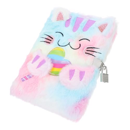 NUOBESTY Plüsch Tagebuch mit Schloss Niedliches Cartoon Katzen Notizbuch für Fuzzy Journal mit Buntem Tie Dye Design Perfektes Schreibpad für Schüler und Mädchen NUOBESTY Plüsch Tagebuch mit Schloss Niedliches Cartoon Katzen Notizbuch für Fuzzy Journal mit Buntem Tie Dye Design Perfektes Schreibpad für Schüler und Mädchen von NUOBESTY