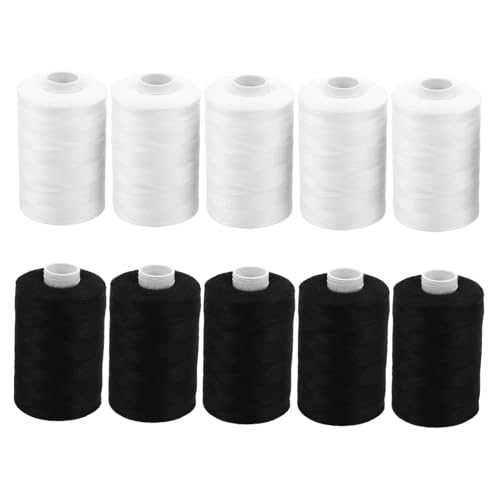 NUOBESTY Polyester Garn in Schwarz und Weiß für Handnähen Maschinen Nähen für Quilten und Kreative Projekte Yards pro Spule NUOBESTY Polyester Garn in Schwarz und Weiß für Handnähen Maschinen Nähen für Quilten und Kreative Projekte Yards pro Spule von NUOBESTY