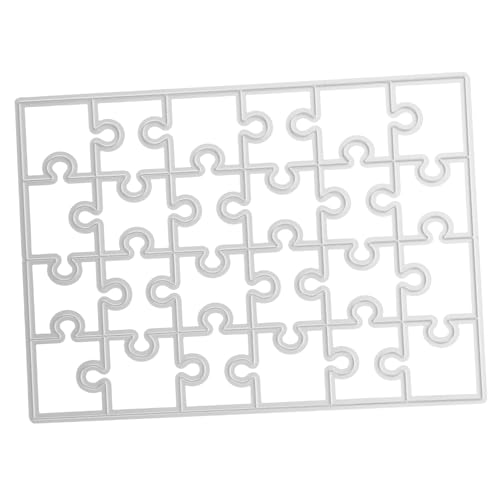 NUOBESTY Puzzle Formrahmen Aus Kohlenstoffstahl Stanzformen Rechteckige Metallstanzform Präge Metallstanzformen Rechteckiger Metallrahmen Scrapbooking Vorlage Rechteckiger Rahmen von NUOBESTY