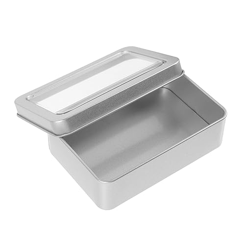 NUOBESTY Rechteckige Metall Aufbewahrungsbox mit Klarsichtdeckel Kleine Leere Metallbox für Schmuck Werkzeuge und Kleinteile Langlebig und Benutzerfreundlich NUOBESTY Rechteckige Metall Aufbewahrungsbox mit Klarsichtdeckel Kleine Leere Metallbox für Schmuck Werkzeuge und Kleinteile Langlebig und Benutzerfreundlich von NUOBESTY
