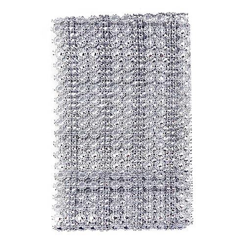 NUOBESTY Reihen Diamant Blumenform Mesh Wickelrolle Strassband für Geburtstagsfeiern Hochzeiten Babypartys Tischdeko Vasen und Tortenständer Silber NUOBESTY Reihen Diamant Blumenform Mesh Wickelrolle Strassband für Geburtstagsfeiern Hochzeiten Babypartys Tischdeko Vasen und Tortenständer Silber von NUOBESTY