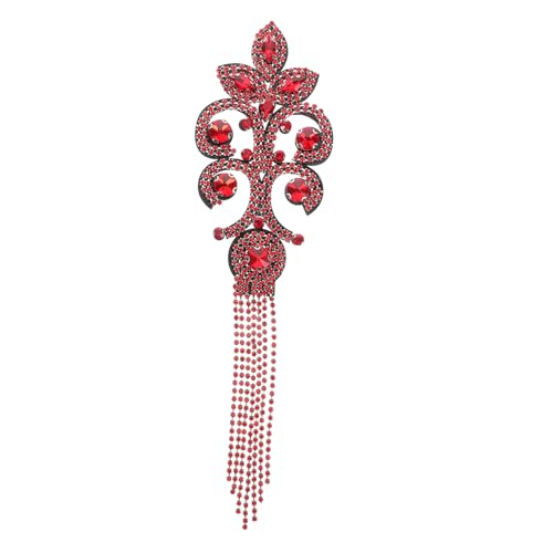 NUOBESTY Retro Dekorative Schulterstempel Schulterpolster Für Damenbekleidung Schulterklappen Mit Quaste Verzierungen Für Das Handwerk Kostüme Schulterabzeichen Strasssteine Rot NUOBESTY Retro Dekorative Schulterstempel Schulterpolster Für Damenbekleidung Schulterklappen Mit Quaste Verzierungen Für Das Handwerk Kostüme Schulterabzeichen Strasssteine Rot von NUOBESTY