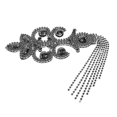 NUOBESTY Retro dekorative Schulterstempel Schulterklappen mit Strassquaste Schulterabzeichen Schulterkette mit Quaste Schulterklappen für Männer Damen Accessoires Strasssteine Black NUOBESTY Retro dekorative Schulterstempel Schulterklappen mit Strassquaste Schulterabzeichen Schulterkette mit Quaste Schulterklappen für Männer Damen Accessoires Strasssteine Black von NUOBESTY