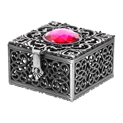 NUOBESTY Rosenkranzbox Schmuckschatulle Vintage aus Zinklegierung Silber, Kleine Tragbare Box für Ringe, Halsketten, Geschenke, Katholische Hochzeit, Retro Design, Organizer für Kommode/Regal NUOBESTY Rosenkranzbox Schmuckschatulle Vintage aus Zinklegierung Silber, Kleine Tragbare Box für Ringe, Halsketten, Geschenke, Katholische Hochzeit, Retro Design, Organizer für Kommode/Regal von NUOBESTY