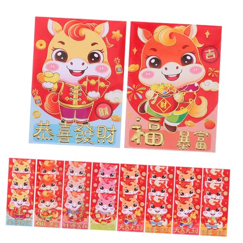 NUOBESTY Rote Umschläge Jahr Des Pferdes Karton Neujahrsumschläge Umschläge für Chinesisches Neujahr Frühlingsfest Hochzeit NUOBESTY Rote Umschläge Jahr Des Pferdes Karton Neujahrsumschläge Umschläge für Chinesisches Neujahr Frühlingsfest Hochzeit von NUOBESTY