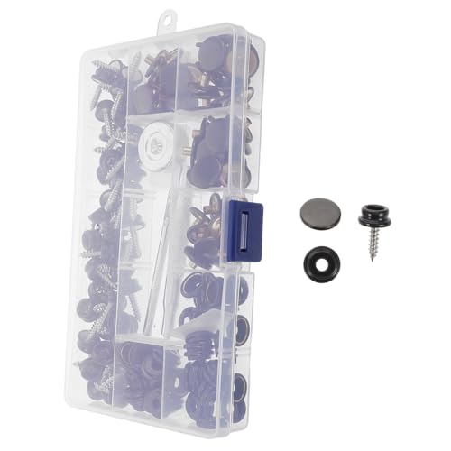 NUOBESTY Schrauben und Druckknopf Set mit für Bootsabdeckungen und Möbelreparatur Teiliges Snap Kit für Vielseitige Anwendungen Korrosionsbeständig und Tragbar von NUOBESTY