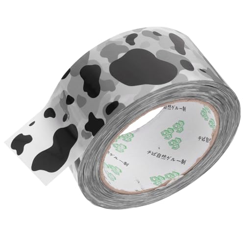 NUOBESTY Schwarz weißes Milchmuster Klebeband Verpackungsband mit Starker Haftkraft Vielseitiges Paketklebeband für Versand Büro und DIY dekoration Robustes Bopp material NUOBESTY Schwarz weißes Milchmuster Klebeband Verpackungsband mit Starker Haftkraft Vielseitiges Paketklebeband für Versand Büro und DIY dekoration Robustes Bopp material von NUOBESTY