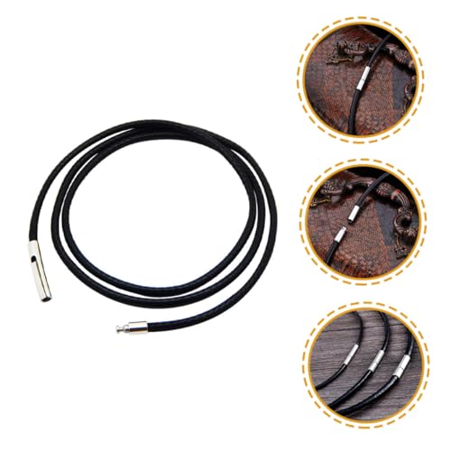 NUOBESTY Schwarze Gewachste Schmuckkordel mit Edelstahl pressverschluss Langlebige DIY Halsketten Armband schnur für Anhänger Unisex Schmuckzubehör Vielseitig Einsetzbar NUOBESTY Schwarze Gewachste Schmuckkordel mit Edelstahl pressverschluss Langlebige DIY Halsketten Armband schnur für Anhänger Unisex Schmuckzubehör Vielseitig Einsetzbar von NUOBESTY