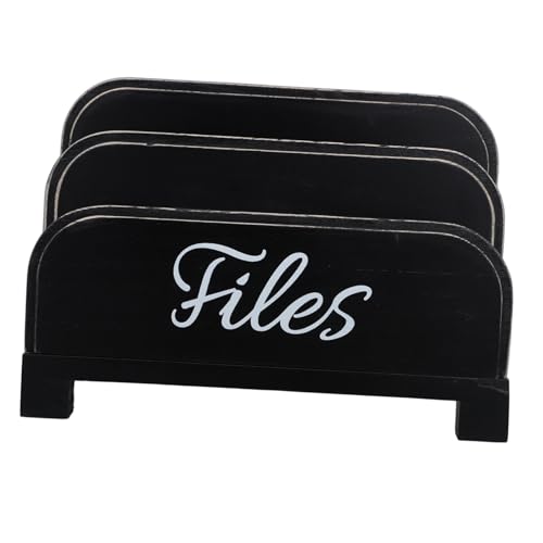 NUOBESTY Schwarzer Holz Schreibtisch Organizer mit Fächern Stabiler Brief und Dokumentenhalter Vielseitiger Papier und Aktenordner für Büro Schule und Zuhause zur Effizienten Ablage und NUOBESTY Schwarzer Holz Schreibtisch Organizer mit Fächern Stabiler Brief und Dokumentenhalter Vielseitiger Papier und Aktenordner für Büro Schule und Zuhause zur Effizienten Ablage und von NUOBESTY