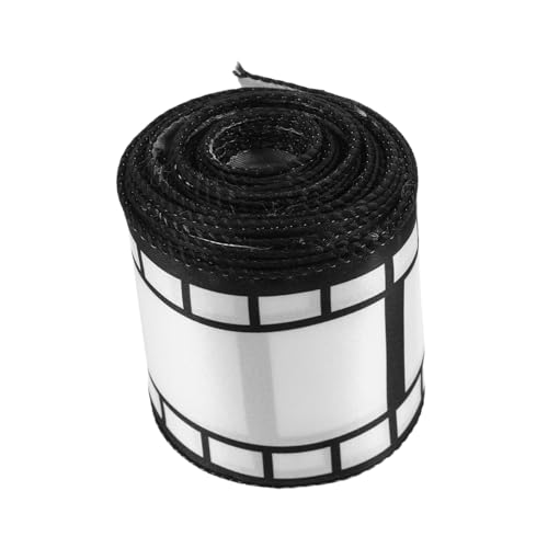 NUOBESTY Schwarzes Weißes Filmstreifenband Breit Langlebiges DIY Bastelband für Geschenkverpackung Filmthemen Partydekoration und Kranzgestaltung von NUOBESTY