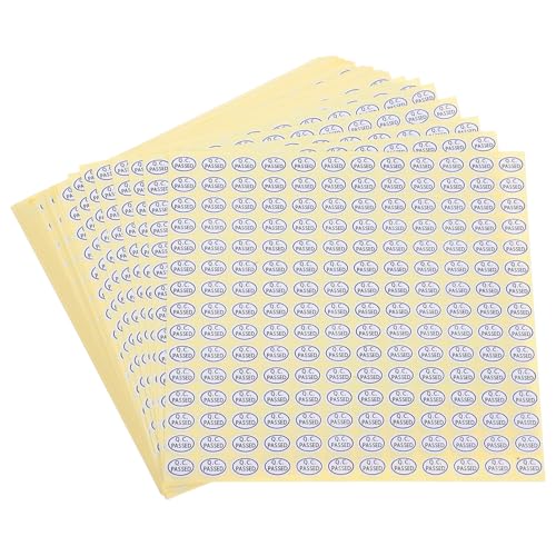 NUOBESTY Selbstklebende Etiketten für Inspektion und Verpackung Oval für Vielseitige Anwendungen Glatten Oberflächen für Lagerverwaltung und Produktidentifikation von NUOBESTY