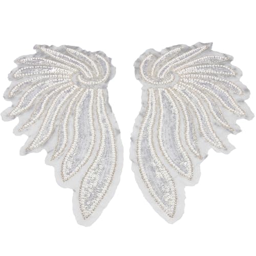 NUOBESTY Sew Stickerei Flügel Applikation Pailletten Aufnäher für Kleidung DIY Kostüm Dekoration Strapazierfähiges Material Einfache Anbringung Vielseitig für Jacken Hosen Party von NUOBESTY