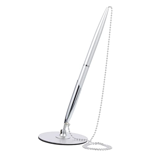 NUOBESTY Signierstift Tischklemme Kugelschreiber Vertikal Multifunktionaler Business Stift Mit Kette Für Büro Und Hotel Schriftverkehr von NUOBESTY
