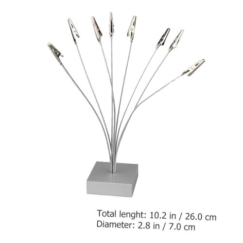 NUOBESTY Silberner Metall notizhalter mit Alligator clips Stabiler Fotohalter für Tischkarten Memo Visitenkarten Multifunktionaler Büro Wohnaccessoire Organizer NUOBESTY Silberner Metall notizhalter mit Alligator clips Stabiler Fotohalter für Tischkarten Memo Visitenkarten Multifunktionaler Büro Wohnaccessoire Organizer von NUOBESTY