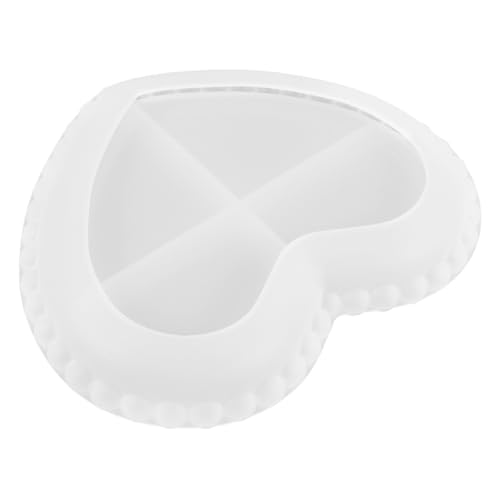NUOBESTY Silikonform Für Schmuckschatullen Gießform Für Dekorative Boxen DIY Silikon Gießform Für Epoxidharz Herzform Silikonmould Für Kerzenhalter Und Aufbewahrung von NUOBESTY