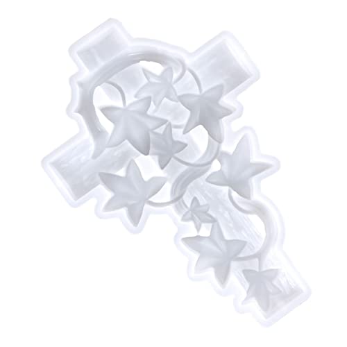 NUOBESTY Silikonform Kreuz DIY Gießform für Anhänger Epoxidharz Kreuzform Basteln Glatt Sicher Dekorativer Kreuzanhänger Halter für Handwerk Schmuck Herstellung von NUOBESTY