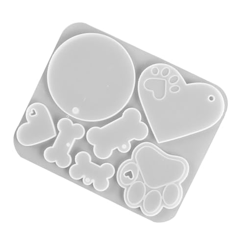 NUOBESTY Silikonform für Hundeanhänger Bone Pendant Mold Langlebig Vielseitig DIY Basteln Haustier Namensschild Gießform für Epoxidharz Tieranhänger Einfache Anwendung für Anfänger und von NUOBESTY