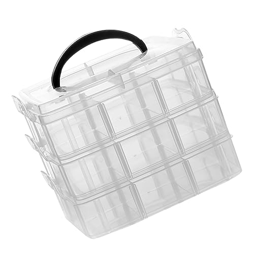 NUOBESTY Stapelbare Aufbewahrungsbox 3-lagige Schmuckschatulle Aus Kunststoff 18 Fächer Für Haarseile Abnehmbar Leicht Zu Tragen NUOBESTY Stapelbare Aufbewahrungsbox 3-lagige Schmuckschatulle Aus Kunststoff 18 Fächer Für Haarseile Abnehmbar Leicht Zu Tragen von NUOBESTY