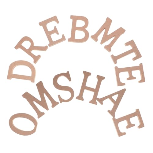 NUOBESTY Stehende Buchstaben Aus Walnussholz Holzalphabet Einweihungsgeschenk Holzbuchstabe Holzbuchstaben Mittelstück Holzwortschild Für Schlafzimmer Wortblock Dekor Für von NUOBESTY