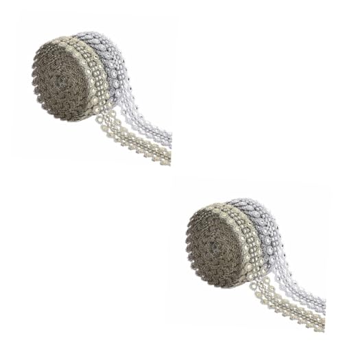NUOBESTY Strass 4 Rollen Einfach Zu Verwenden Schmücken Mosaikzubehör Pflaumenblüten-netzband Dekoratives Klebeband Möbel Strass-diamant-mesh- Korb in Pilzform Aushöhlen Dekorationen Hohl von NUOBESTY