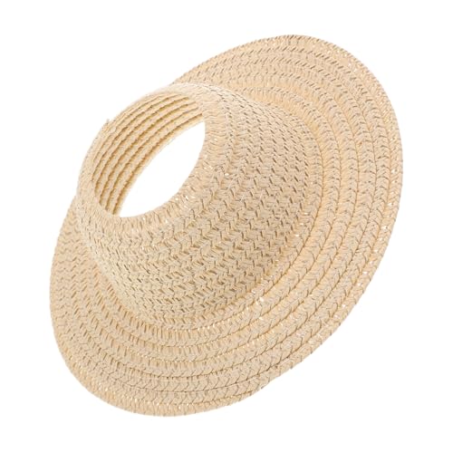 NUOBESTY Strohhut Mini-Foto-Requisiten kleine gewebte Hüte Mini-Puppenhaus-Requisiten Strandhut frauen gewebter Hut Miniatur-Puppenhüte DIY Strohhüte Puppenkostümhüte Beige von NUOBESTY
