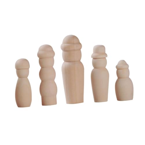 NUOBESTY Teiliges DIY Holzpuppe Naturbelassene Engel Puppenkörper in Unlackierte Holzfiguren zum Bemalen und Basteln Holzhandwerks Dekoration für Erwachsene von NUOBESTY