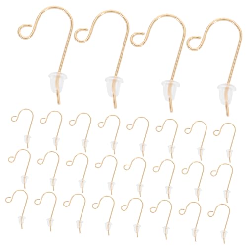 NUOBESTY Teiliges DIY Ohrhaken V-form mit Ohrstoppern aus Hautfreundlichem Metall für Ohrringe Selber Machen Schmuckherstellung Zubehör für Damen und Bastelprojekte von NUOBESTY