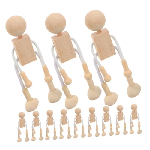 NUOBESTY Teiliges Diy Holzpuppen Unvollendeten Holzfiguren für Malen Basteln und Kreative Gestaltung von Holzspielzeug für Kinderzimmer Dekoration NUOBESTY Teiliges Diy Holzpuppen Unvollendeten Holzfiguren für Malen Basteln und Kreative Gestaltung von Holzspielzeug für Kinderzimmer Dekoration von NUOBESTY