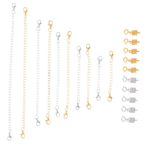 NUOBESTY Teiliges Set mit Robusten Magnetverschlüssen und Krabbenverschluss für Diy Schmuckherstellung und Armbandverbindungen Verstellbare Längen für Kreative Designs von NUOBESTY