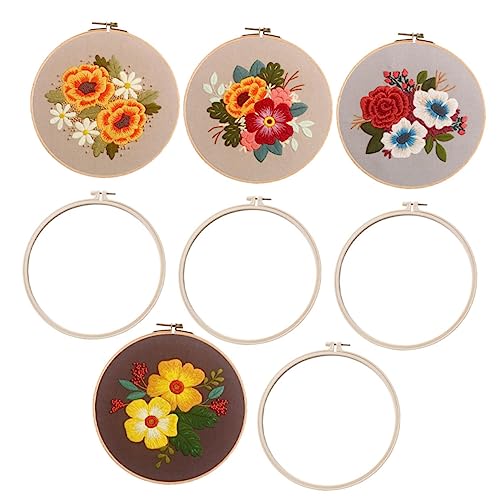 NUOBESTY Teiliges Stickrahmen Set Rund mit Buntem Garn Materialmix Diy Punch Nadel Stickerei Zubehör für Handwerkskunst Inkl Nadel Faden für Kreative Bastelprojekte zu Hause NUOBESTY Teiliges Stickrahmen Set Rund mit Buntem Garn Materialmix Diy Punch Nadel Stickerei Zubehör für Handwerkskunst Inkl Nadel Faden für Kreative Bastelprojekte zu Hause von NUOBESTY
