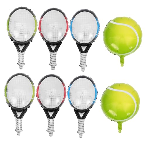 NUOBESTY Teiliges Tennis Party Dekorationsset Aluminiumfolie Ballons mit Tennisball und Schläger Design Leichte Einfach Aufzuhängende Geburtstagsdeko für Sportthemenfeiern Grün Blau Rot NUOBESTY Teiliges Tennis Party Dekorationsset Aluminiumfolie Ballons mit Tennisball und Schläger Design Leichte Einfach Aufzuhängende Geburtstagsdeko für Sportthemenfeiern Grün Blau Rot von NUOBESTY
