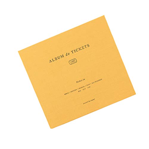 NUOBESTY Ticketalbum für Eintrittskarten, Fotoquitts-Erinnerungsbuch, Rot, Papier, gelb, 23*22*3cm von NUOBESTY
