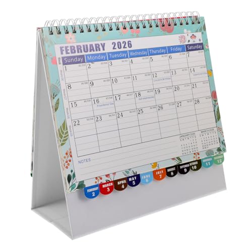 NUOBESTY Tischkalender mit Blumenmuster Stehender Flip schreibtischkalender Jahresplaner mit Feiertagen und Notizblock für Büro Schule und Zuhause Praktischer und Dekorativer Organizer NUOBESTY Tischkalender mit Blumenmuster Stehender Flip schreibtischkalender Jahresplaner mit Feiertagen und Notizblock für Büro Schule und Zuhause Praktischer und Dekorativer Organizer von NUOBESTY