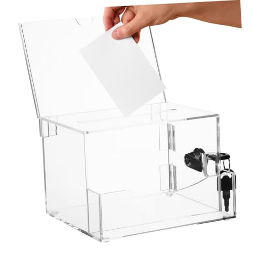 NUOBESTY Transparente Abstimmungsbox mit Schloss Vorschlagsbox für Spenden Umfragen Beschwerden Vielseitige Nutzung Robust und Langlebig NUOBESTY Transparente Abstimmungsbox mit Schloss Vorschlagsbox für Spenden Umfragen Beschwerden Vielseitige Nutzung Robust und Langlebig von NUOBESTY