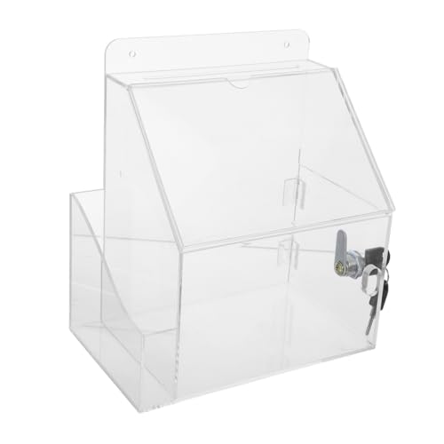 NUOBESTY Transparente Acryl Spendenbox mit Schloss Multifunktionale Vorschlags und Wahlurne Kompakte Langlebige Spendensammelbox für Büro Charity Feedback und Wahlveranstaltungen NUOBESTY Transparente Acryl Spendenbox mit Schloss Multifunktionale Vorschlags und Wahlurne Kompakte Langlebige Spendensammelbox für Büro Charity Feedback und Wahlveranstaltungen von NUOBESTY